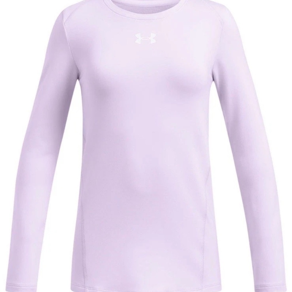 Under Armour GIRLS Cold Gear Long Sleeve Crew Neck Fitted Shirt J-G Violet NWT - Picture 5 of 10